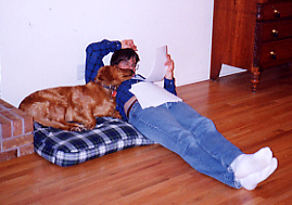 Mike and Cassie the dog