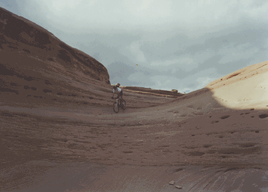 Mike cruising slickrock